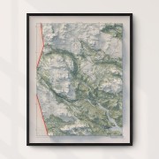 Funäsfjällen väggkarta Mapbits