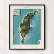 Gotland Blå 40x50cm Mapbits