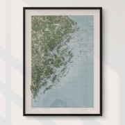 Stockholms skärgård väggkarta Mapbits