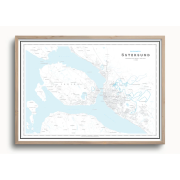 Skidkarta Östersund 70x50cm Dapa Maps